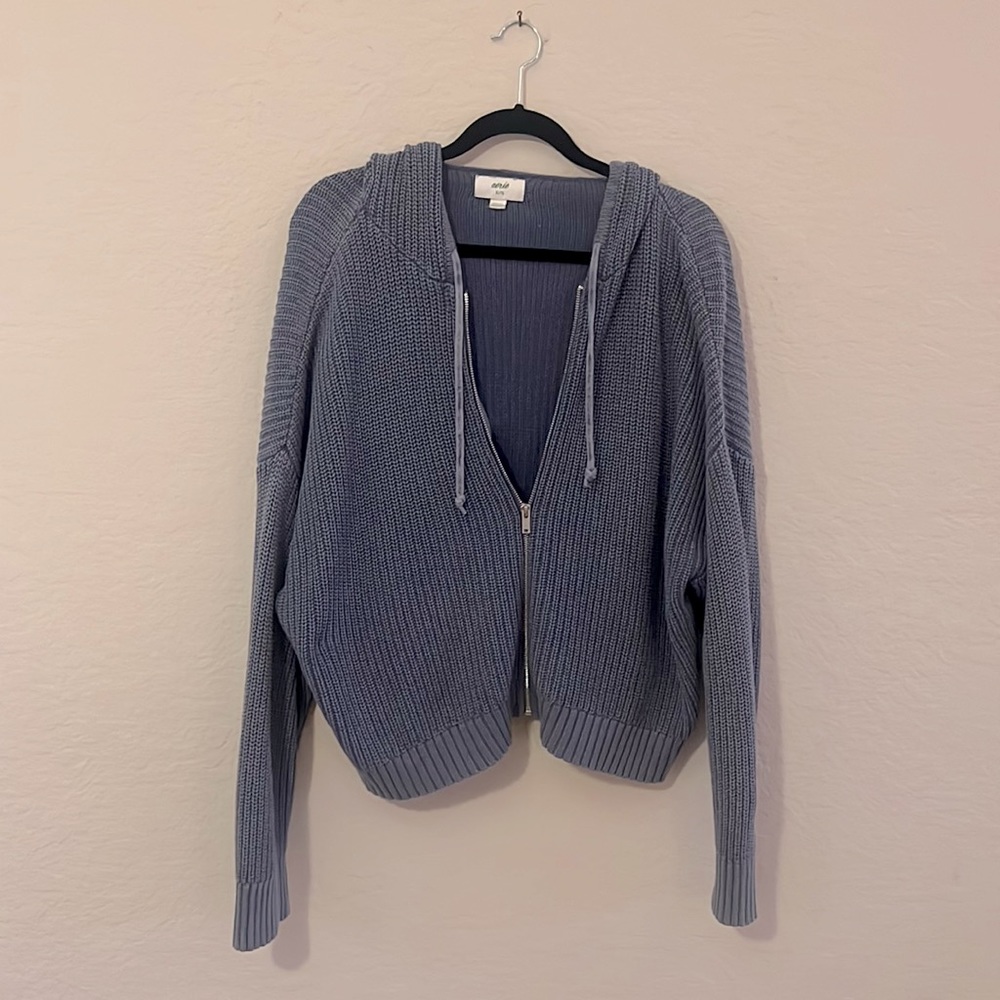 Aerie Full Zip Cotton Jacket w/ Hood